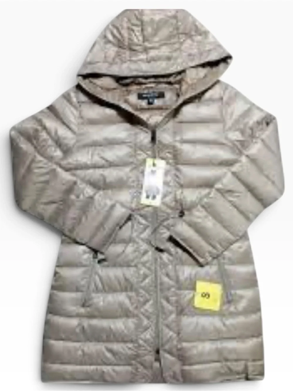 Kenneth Cole Quilted Anorak Jacket NWOT | Small Gray Hooded Lightweight Coat